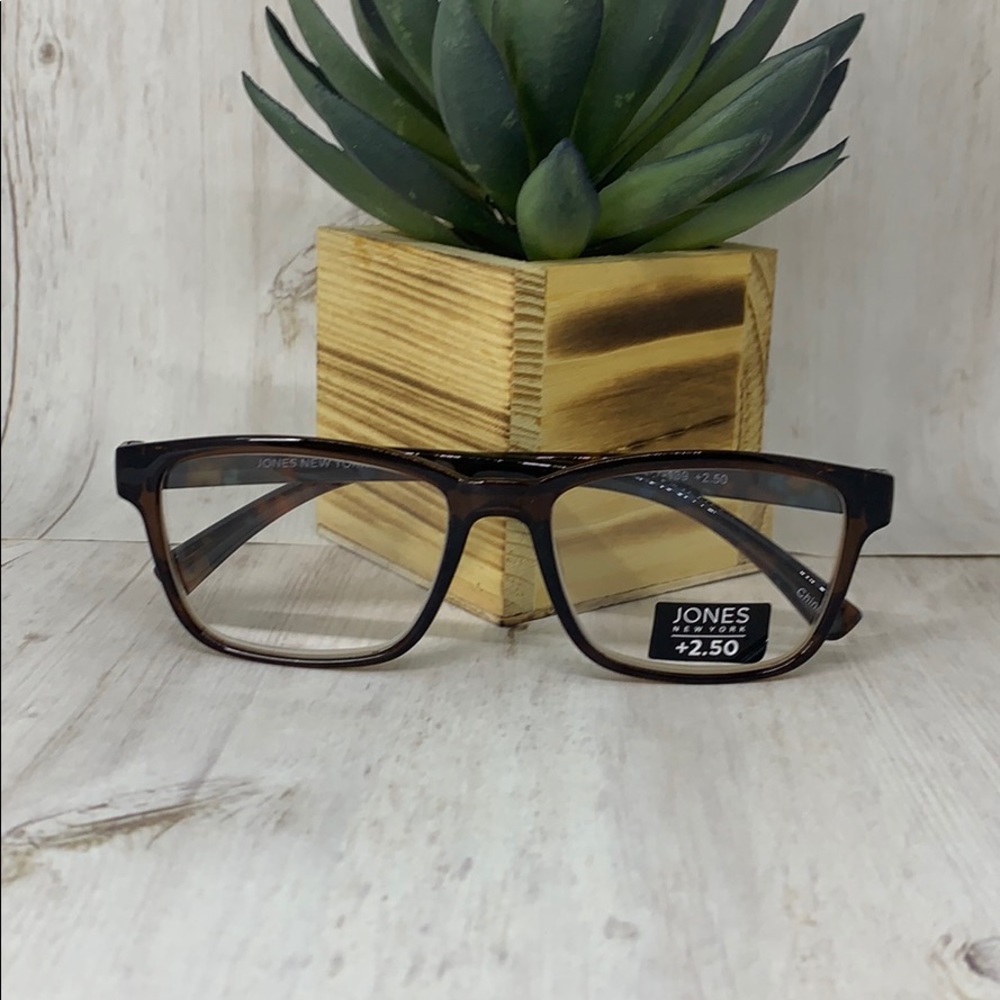 Jones New York Brown Reading Glasses 2.50 readers